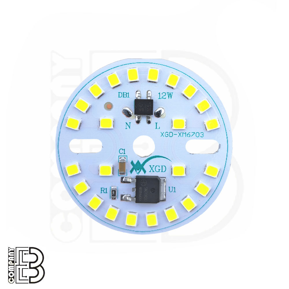 چیپ LED DOB سفیدمهتابی 12W-220Vمدل2835 برندXGD