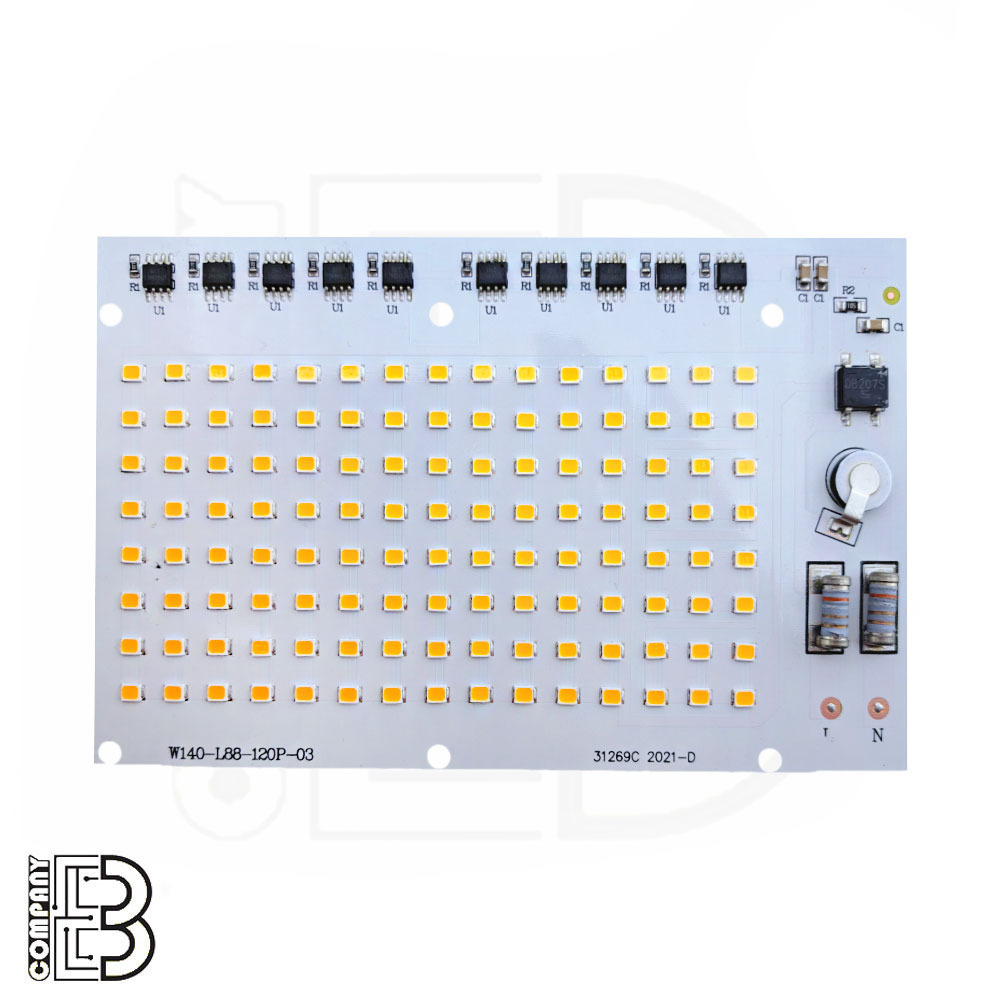LED DOB سفیدمهتابی 100W-220V پرژکتوری بلالی ترموستادار